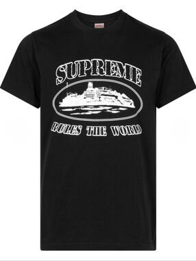 Supreme x Corteiz Rules The World Black T Shirt